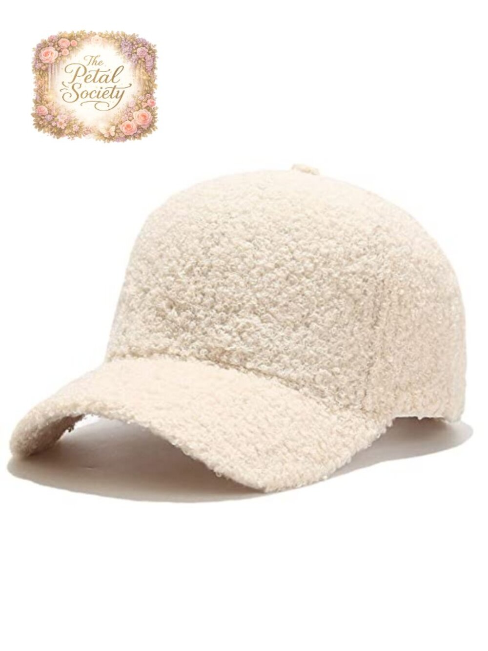 Lamb Wool Baseball Cap Women Adjustable Warm Winter Outdoor Hat